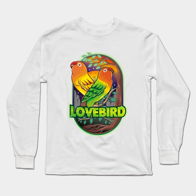 Lovebird tshirt design Long Sleeve T-Shirt by jarvis.kreatif